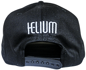 helium e-liquid black snap back hat